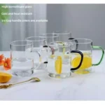 لیوان دسته رنگی پیرکس حرارتی شش عددی Deli - Image 2