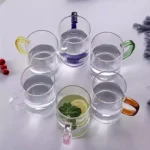 لیوان دسته رنگی پیرکس حرارتی شش عددی Deli